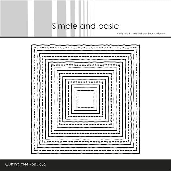 Simple and Basic - Dies - 10 x 10 Squares - Old Paper Edges