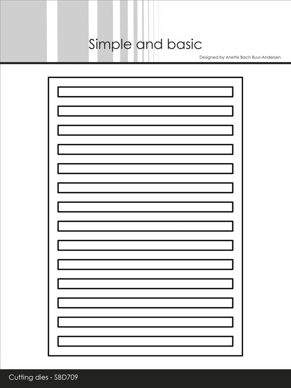 Simple and Basic - Dies - A6 Rectangle - Horizontal Striped Panel