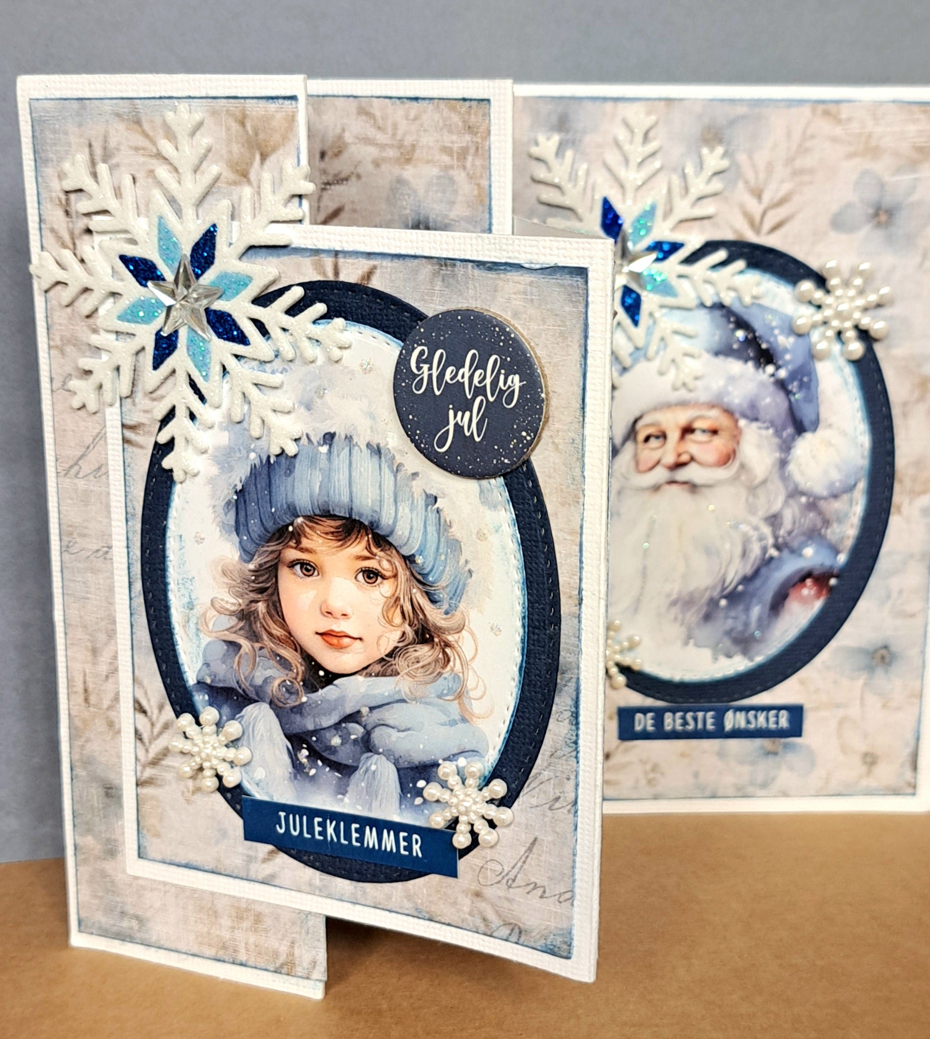 Bikuben Hobby  - Klippeark  - Blå jul - A4