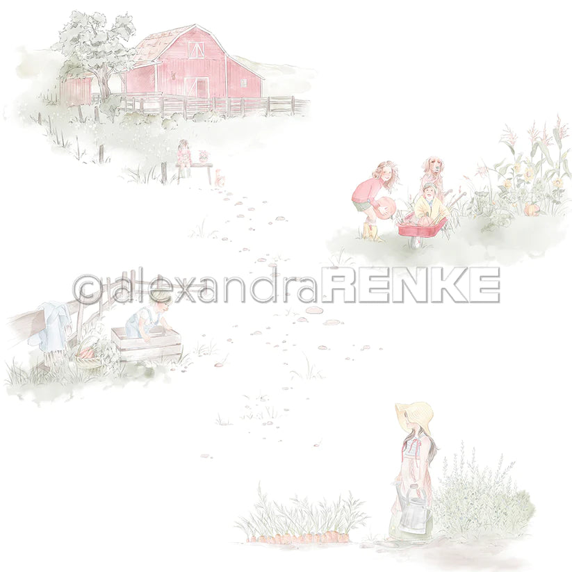 Alexandra Renke - Summer Joy  - Vegetable patch  12 x 12"