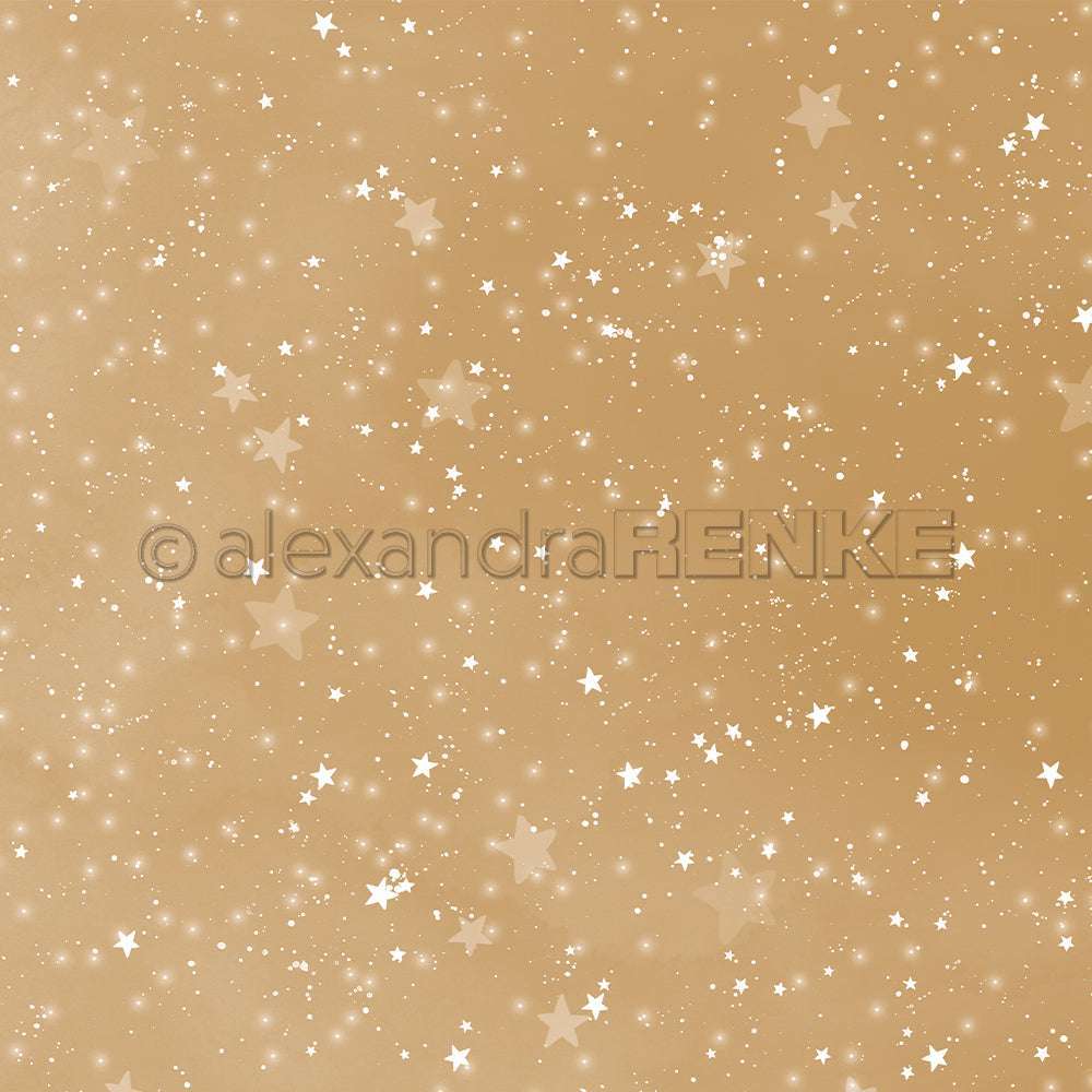 Alexandra Renke -  Design Papir - Akvarell stjernehimmel dunkel   12 x 12"