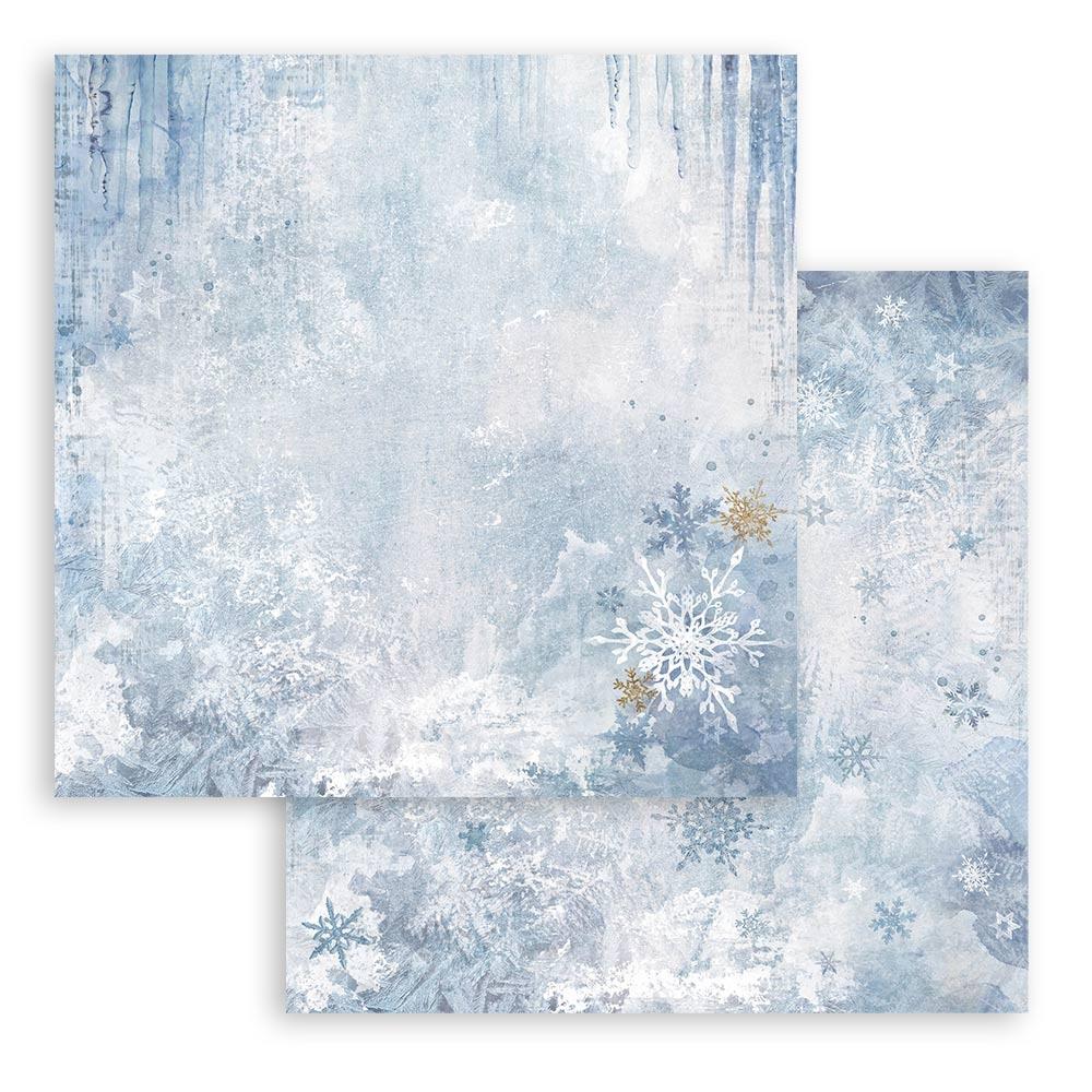 Stamperia  - Dewdrops - Blue snowflakes -   12 x 12"