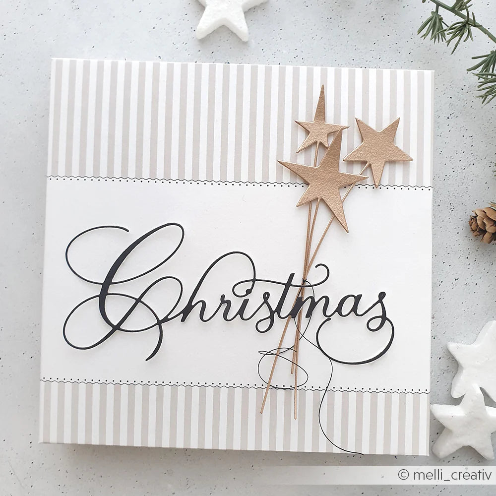 Alexandra Renke - Paper - Grå striper med kant - 12 x 12"