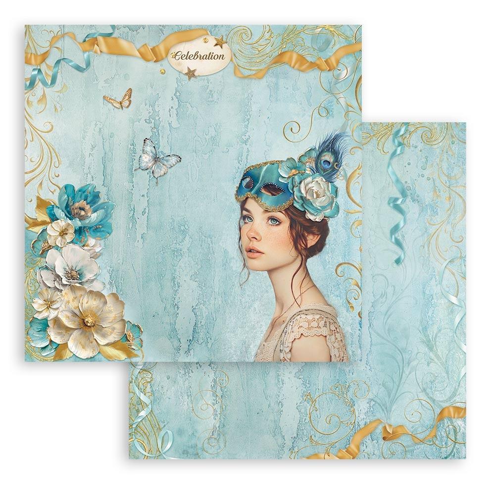 Stamperia  - Masquerade - Celebration lady -   12 x 12"