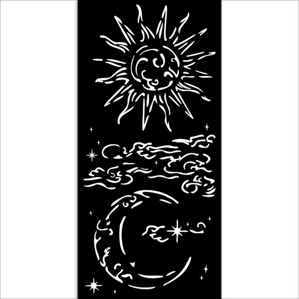 Stamperia - Masquerade - Stencil - Sun and moon - 12x25 cm