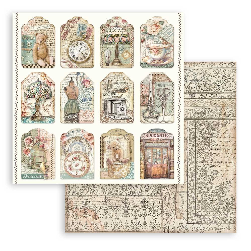 Stamperia - Brocante Antiques  - Paper Pad - 8 x 8"