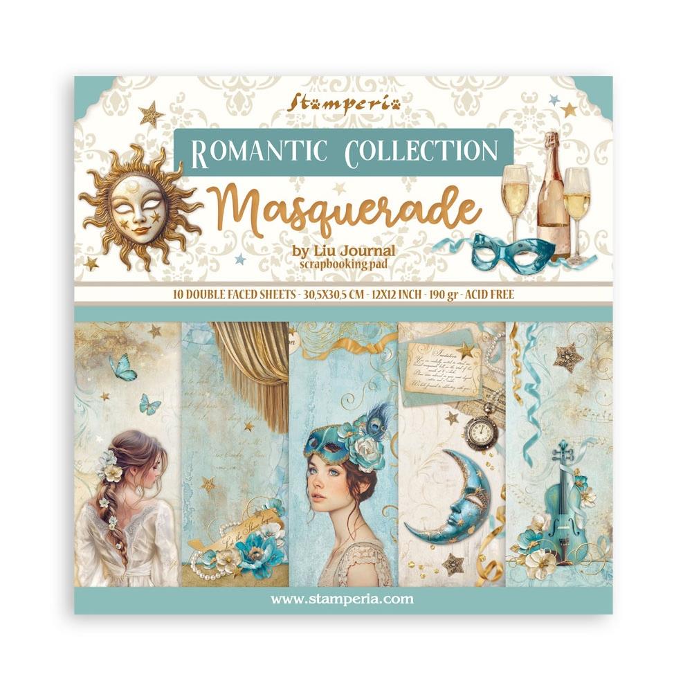 Stamperia  - Masquerade - Paper Pad    12 x 12" (10ark)