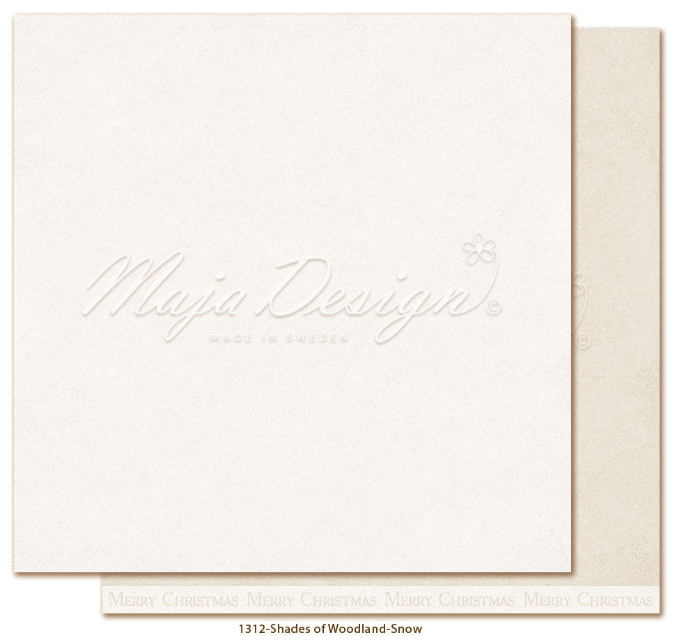 Maja Design - Woodland Christmas - Mono - Snow  - 12x12"