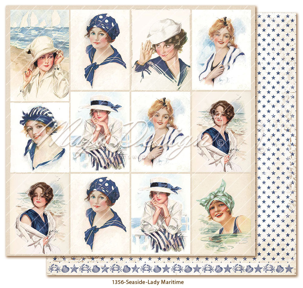 Maja Design - Seaside - Lady Maritime - 12 x 12"