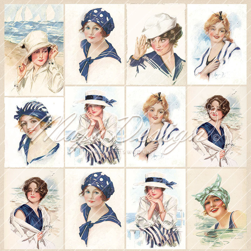 Maja Design - Seaside - Lady Maritime - 12 x 12"