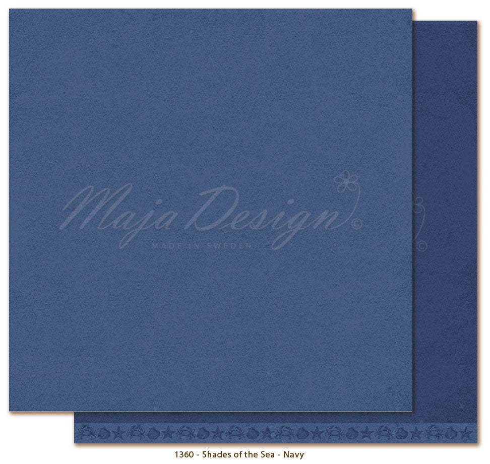 Maja Design - Seaside - Mono - Navy  12 x 12"