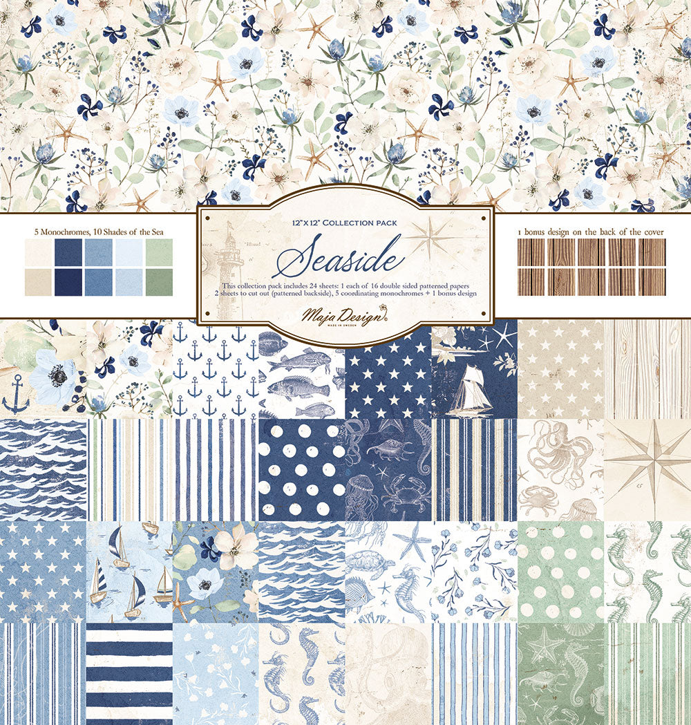 Maja Design - Seaside - Collection Pack m/monochrome ark - 12 x 12"