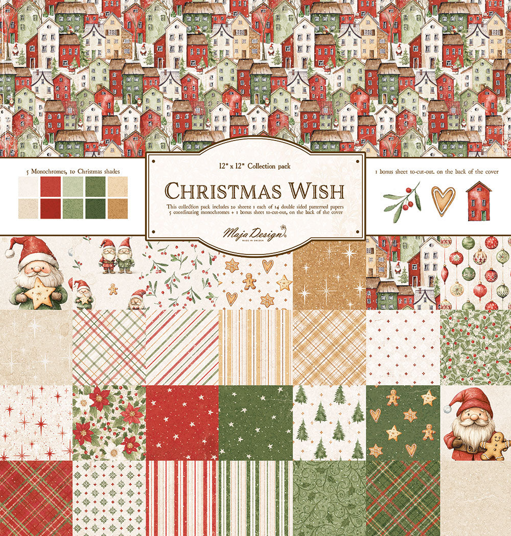 Maja Design - Christmas Wish - Collection Pack m/monochrome ark - 12 x 12"