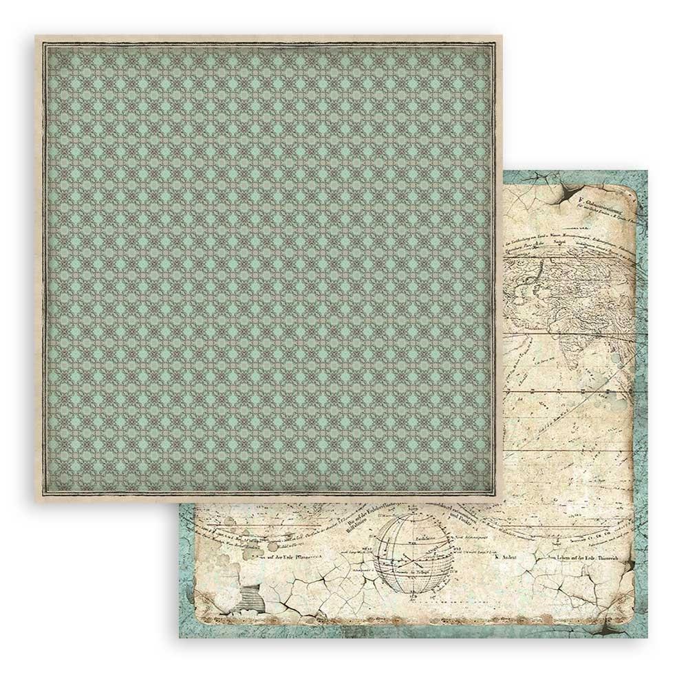 Stamperia - Voyages Fantastiques -   Background Selection - Paper Pad - 8 x 8"