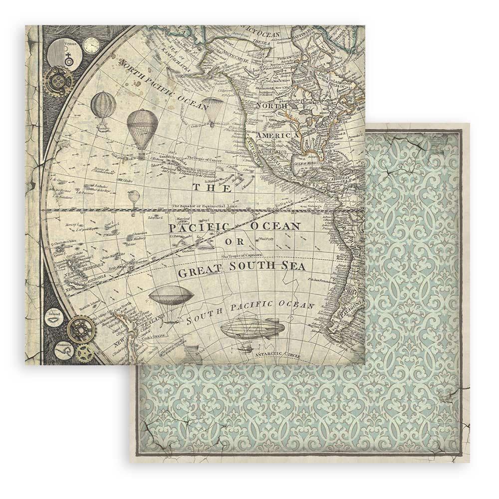 Stamperia  - Voyages Fantastiques  - Background Selection - Paper Pack 10 pk - 12 x 12"