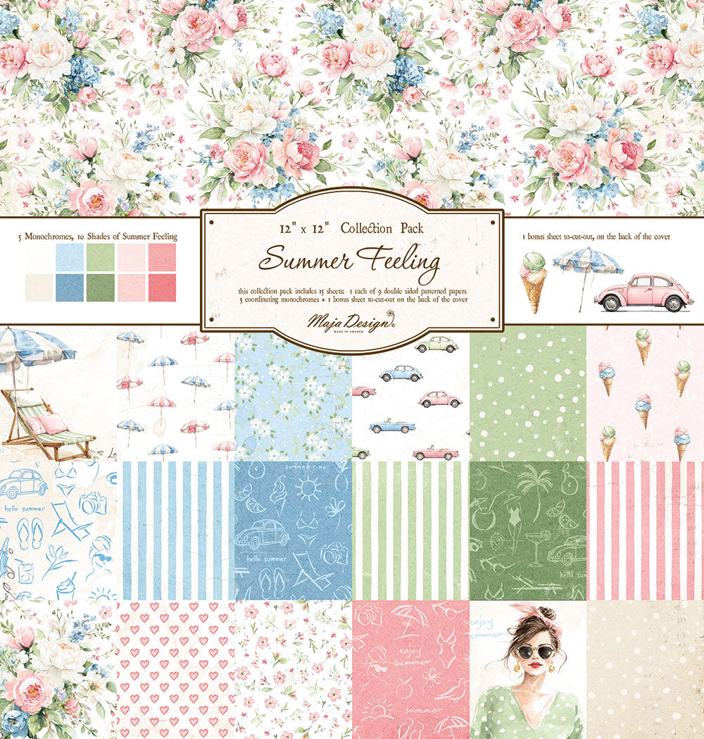 Maja Design -  Summer Feeling - Collection Pack m/monochrome ark - 12 x 12"