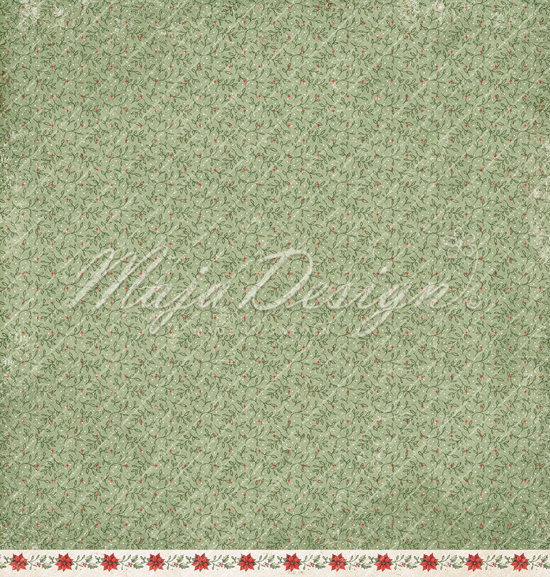 Maja Design - Jolly Christmas - Poinsettias - 12 x 12"
