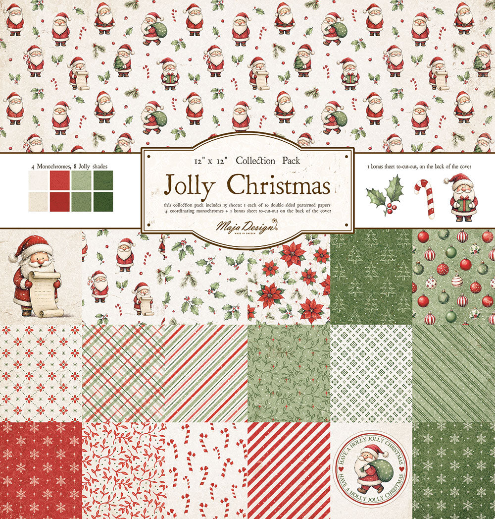 Maja Design - Jolly Christmas- Collection Pack m/monochrome ark - 12 x 12"