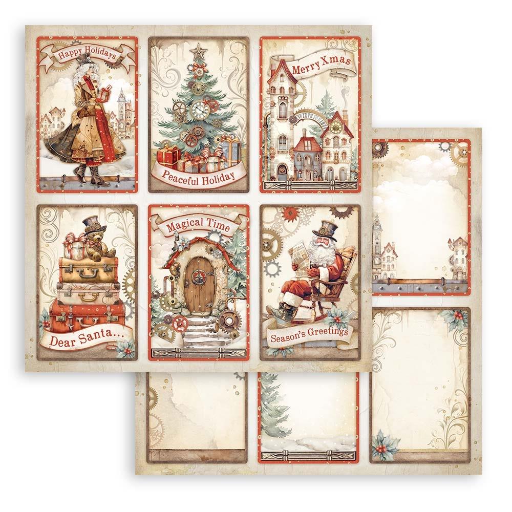 Stamperia  - Gear up for Christmas - Paper Pad  10 pk - 12 x 12"