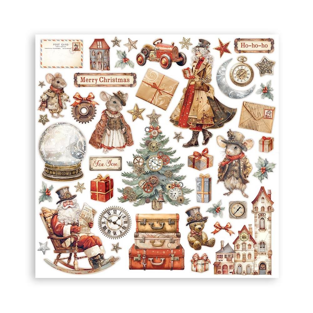 Stamperia  - Gear up for Christmas - Paper Pad  10 pk - 12 x 12"