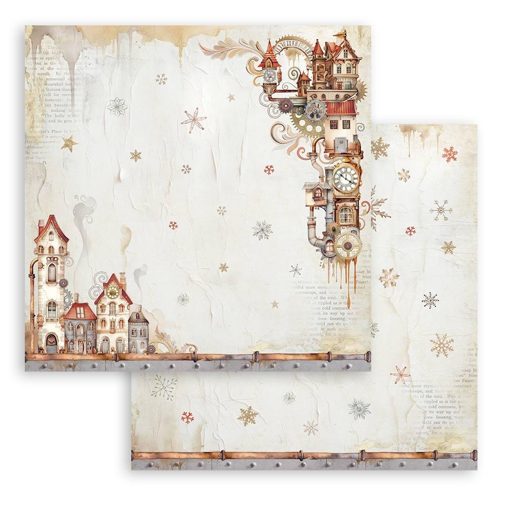 Stamperia  - Gear up for Christmas - Paper Pad  10 pk - 12 x 12"