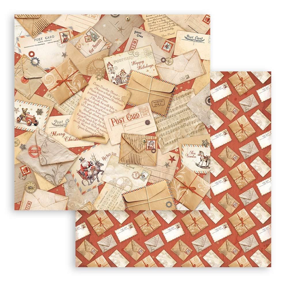 Stamperia - Gear up for christmas -   Background Selection - Paper Pad - 8 x 8"