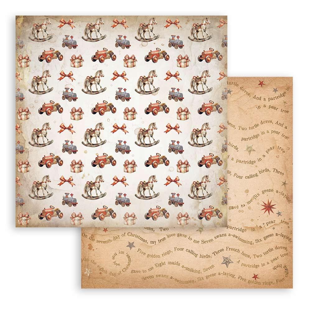 Stamperia - Gear up for christmas -   Background Selection - Paper Pad - 8 x 8"