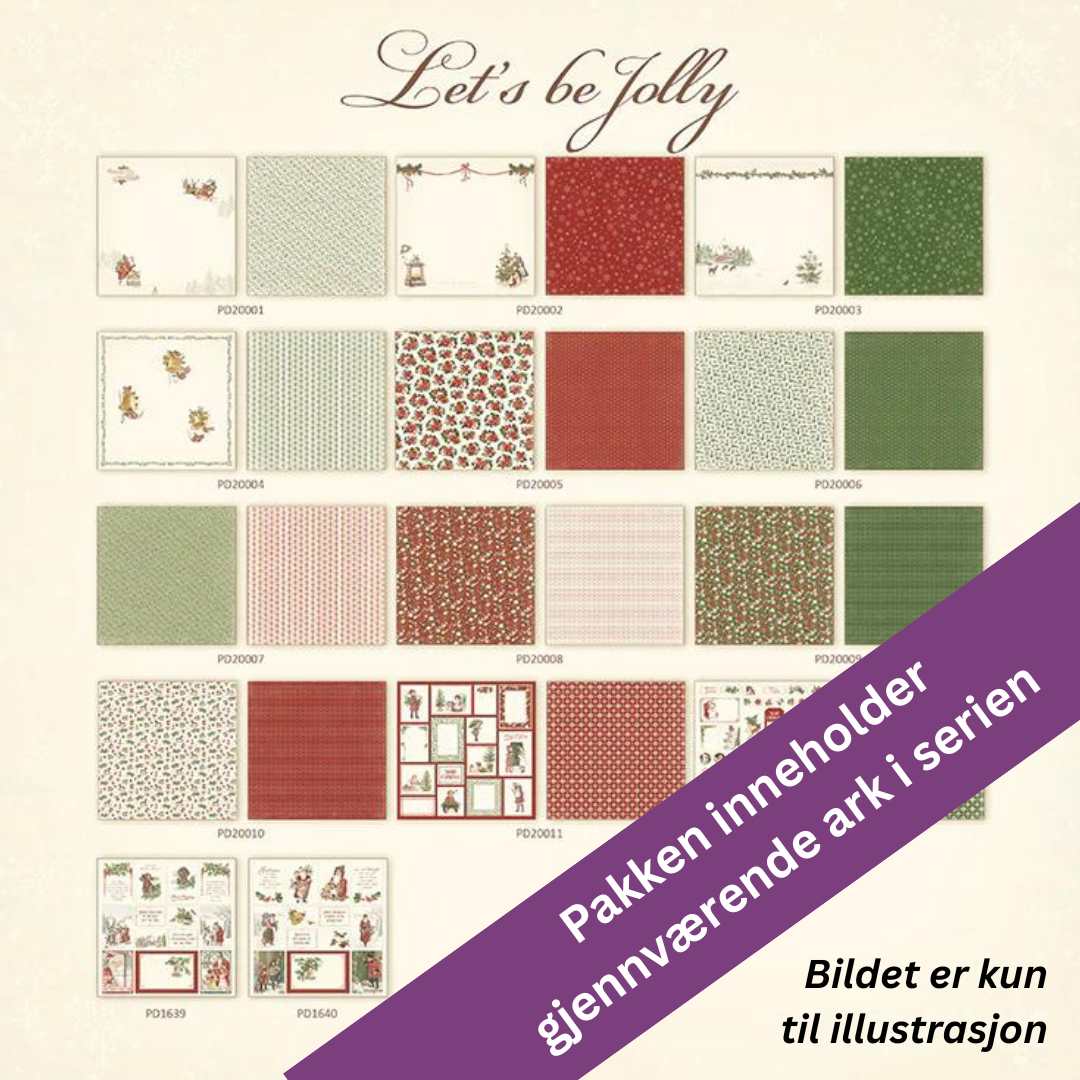 Samlepakke - Pion Design - Let's be Jolly - 5 ark