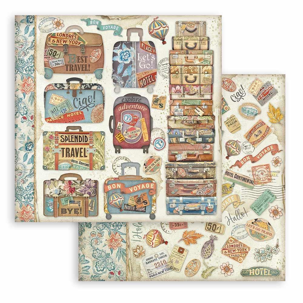 Stamperia  - Art of travelling - Paper Pad    8 x 8" (10ark)