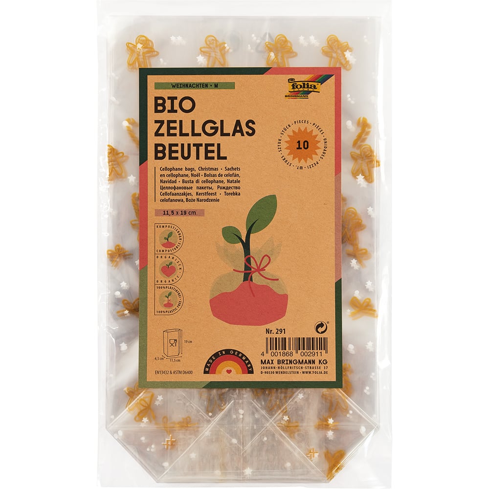 Folia Bio Cellofanpose - Jul - 10 stk - 115 x 190 mm