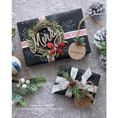 Sizzix - Tim Holtz Alterations - Thinlits - Mini Holiday Greens