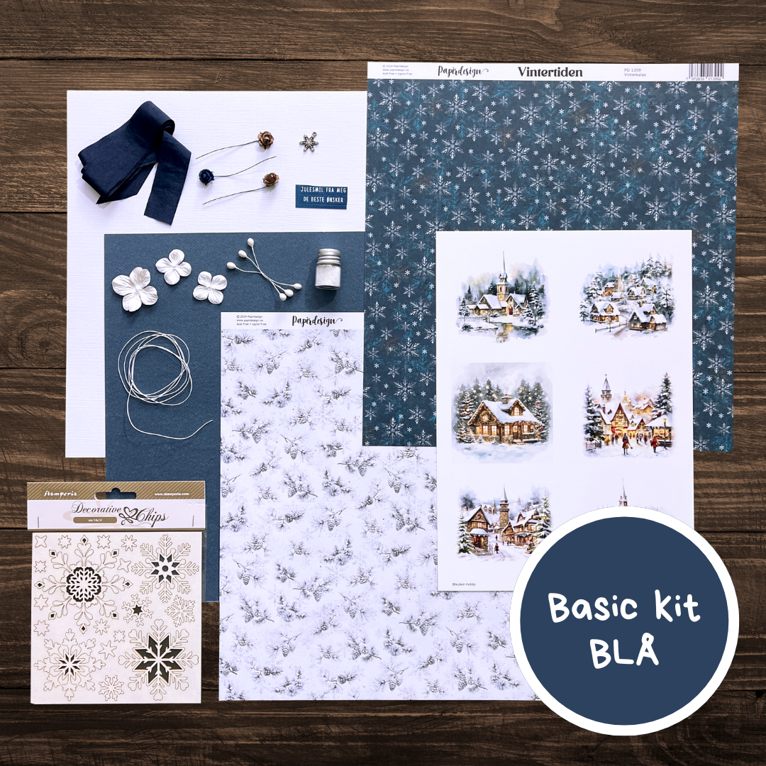 Scrap a long med Yasmin - Blått kort - Basic Kit
