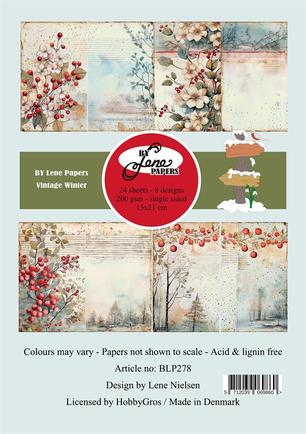 By Lene - Paper Pad - Vintage Winter A5