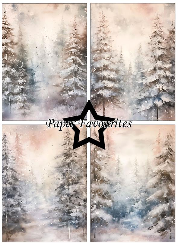 Paper Favourites  - Winter Forest -  A6