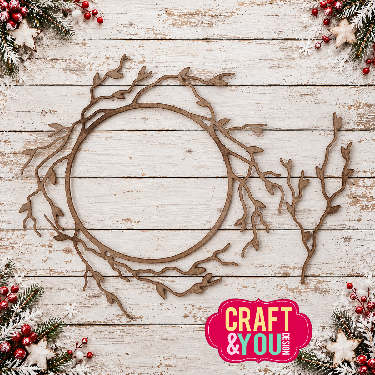 Craft and You - Dies - Rustic Wreath by Gosia