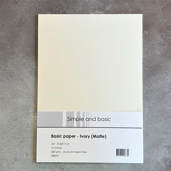 Simple and Basic - Basic Paper - Ivoty - matte -   A4