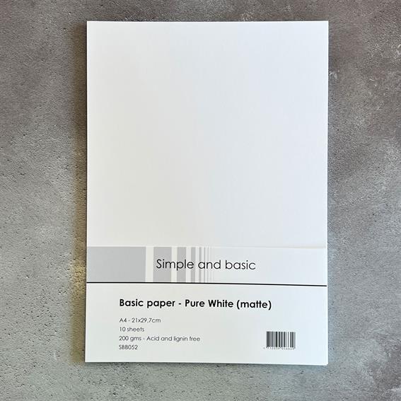 Simple and Basic - Basic Paper - Pure White - matte -   A4