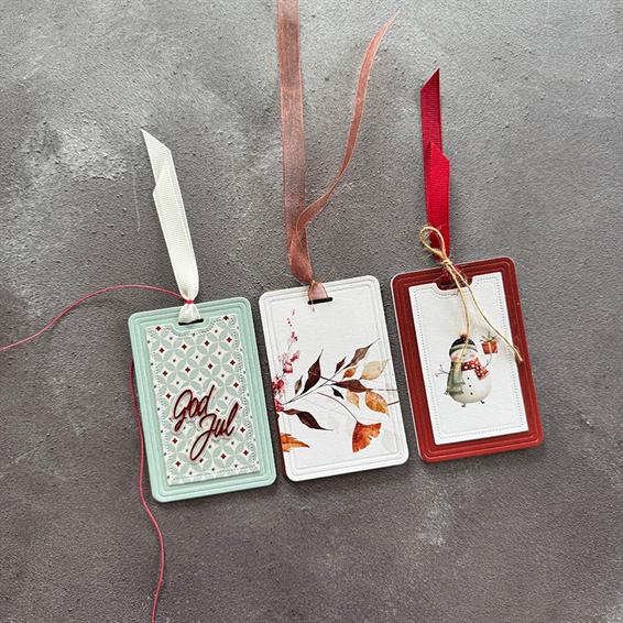 Simple and Basic - Dies & clearstamp - Gift tag with elegant edges