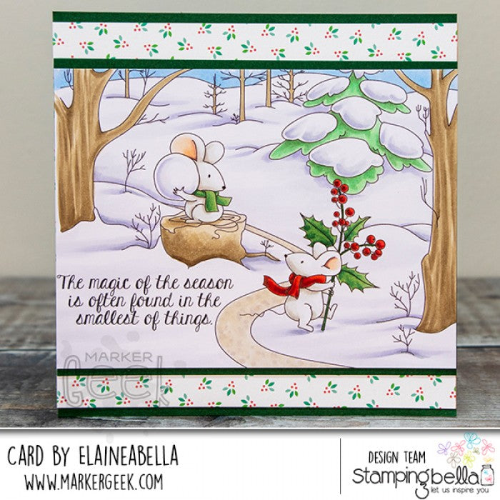 Stamping Bella - Cling Mounted Stamp - Winter Woodland Mice