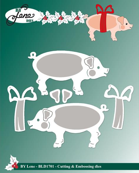 By Lene Design - Dies - Large Christmas Pig