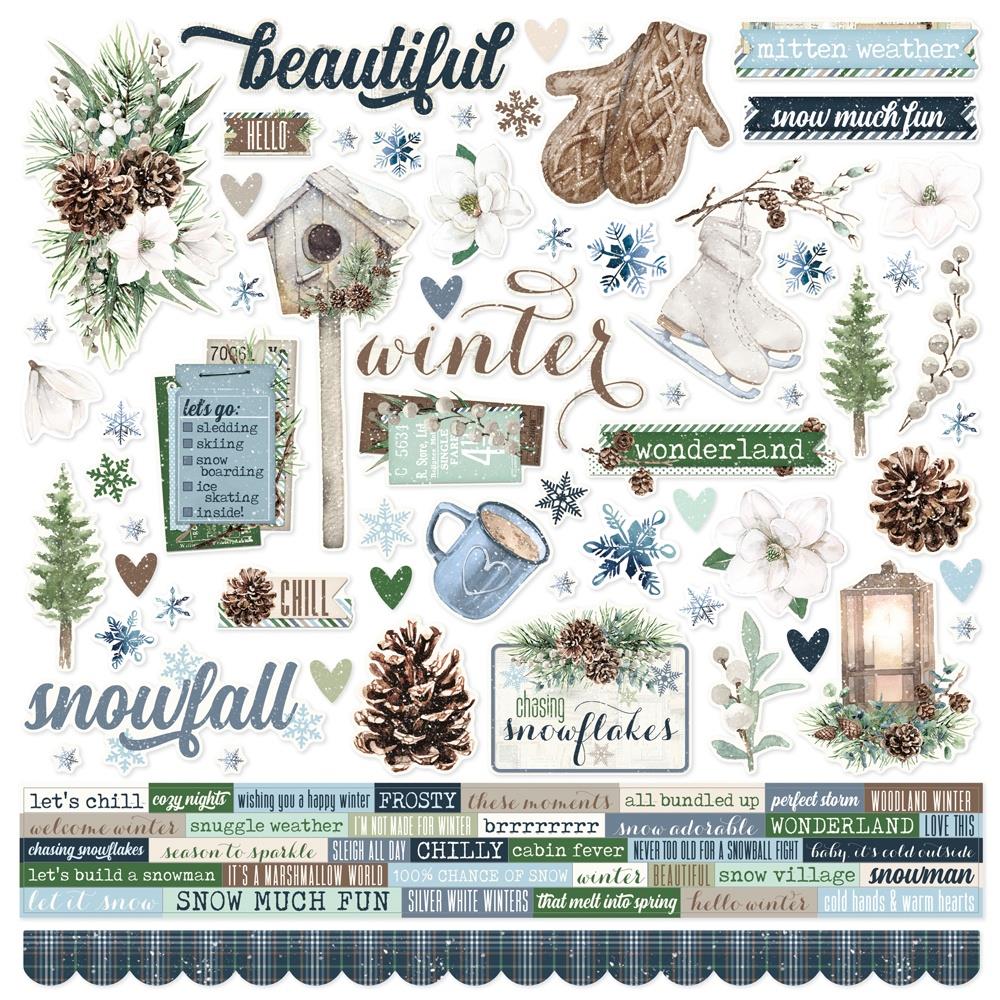 Simple Stories - Fresh Snow - Collection Kit  - 12 x 12"