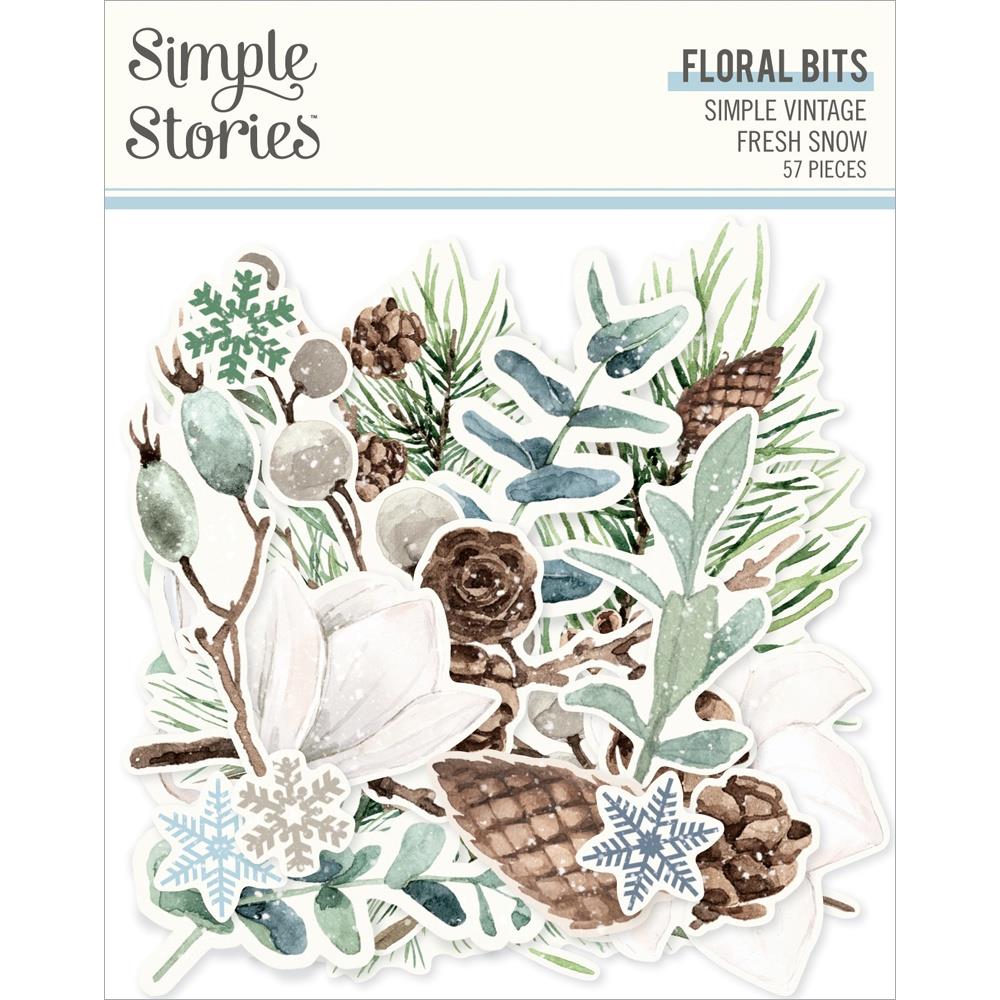 Simple Stories - Fresh Snow - Floral Bits