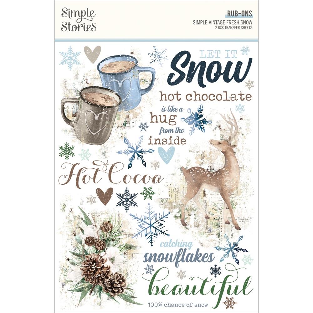 Simple Stories - Fresh Snow -  Rub On Transfers