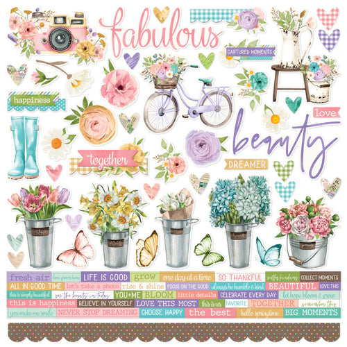 Simple Stories - Flower Shoppe - Cardstock Stickers - 12 x 12"