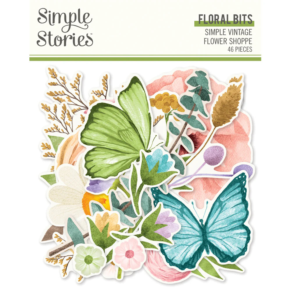 Simple Stories - Flower Shoppe - Floral Bits & Pieces