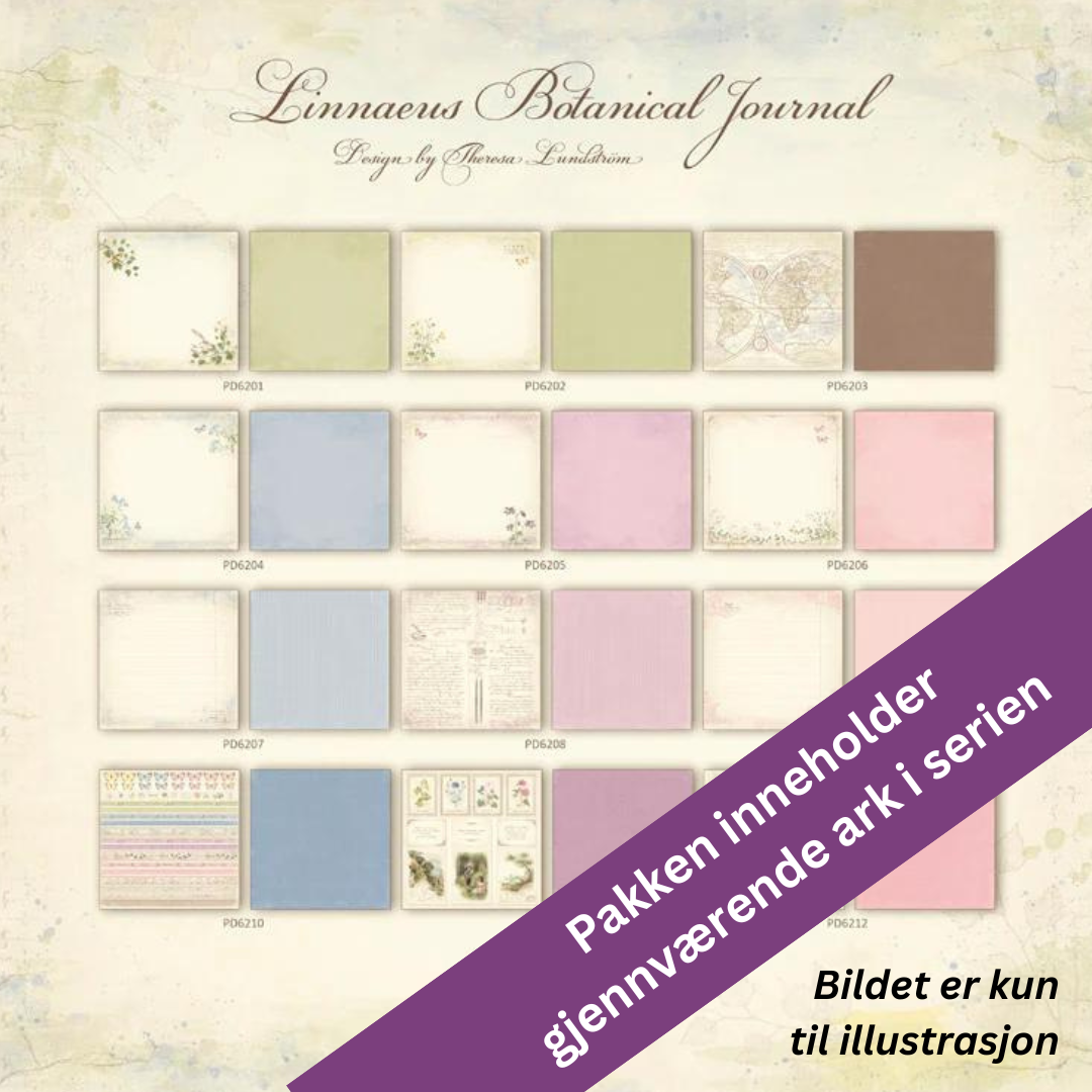 Samlepakke - Pion Design - Linneaus Botanical Journal - 7 ark