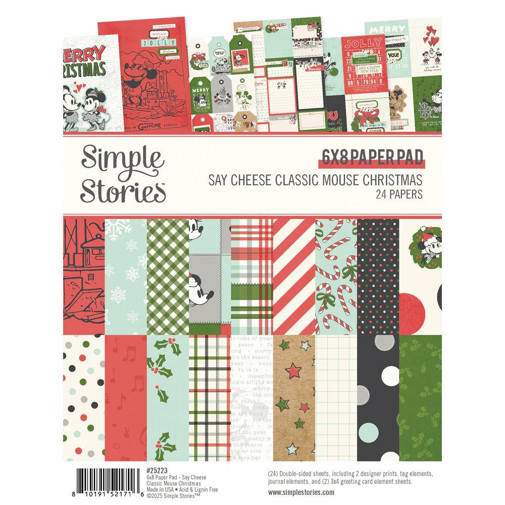 Simple Stories - Say Cheese Classic Mouse - Christmas - 6 x 8" Pad