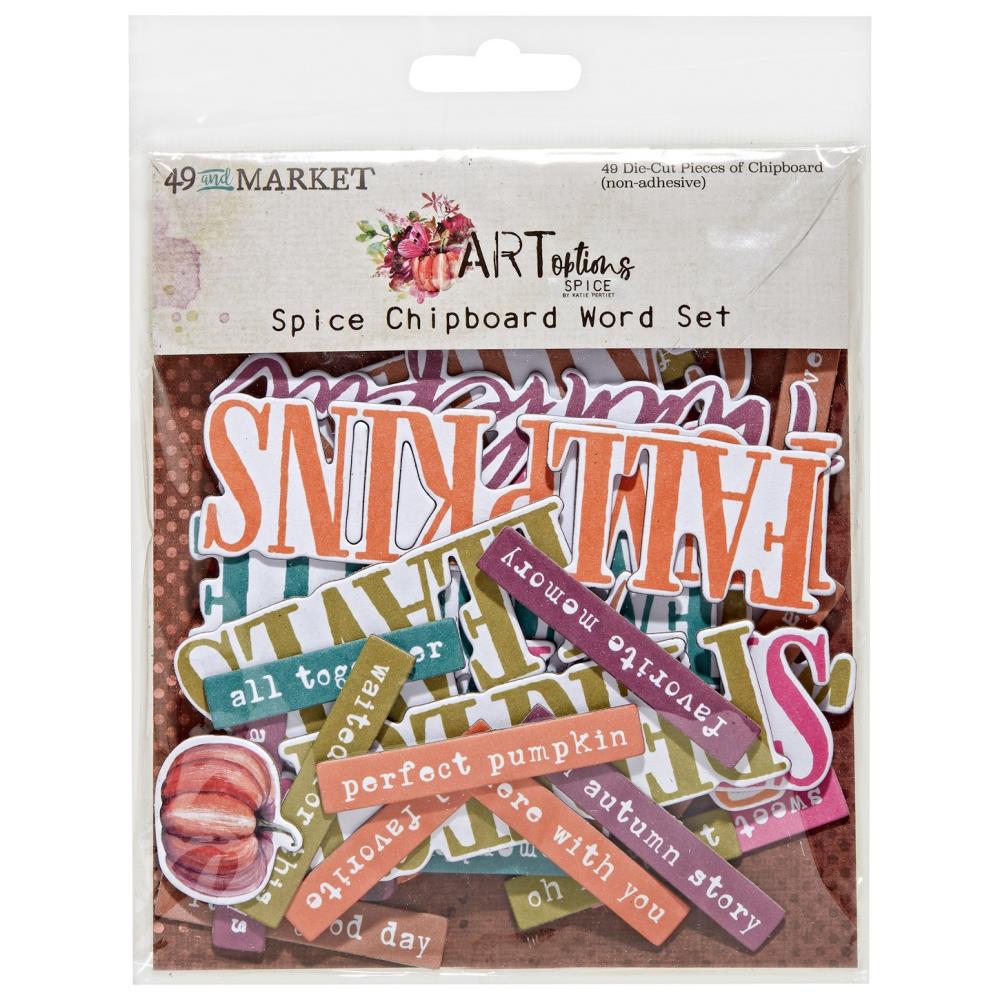 49 and Market - Artoptions Spice  - Word Chipboard Set