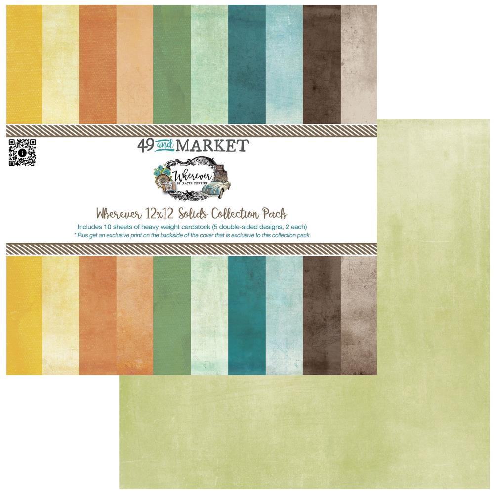 49 and Market - Wherever - Solids Collection Pack -  12 x 12"