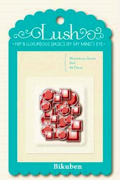 MME: LUSH - Red Rhinestone Brads